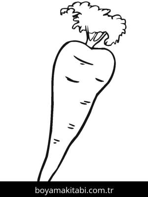 Havuç boyama sayfası – kolay boyama, eğitici aktivite