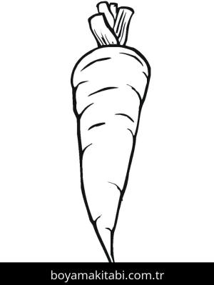 Havuç boyama sayfası – renkli çizimler, okul öncesi