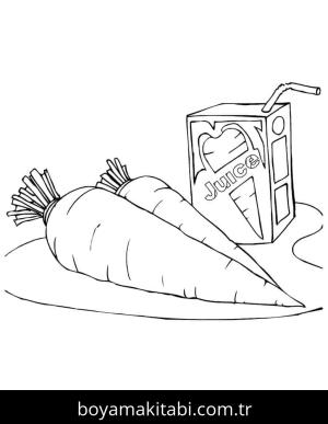 Havuç boyama sayfası – boyama etkinliği, çocuk aktivitesi