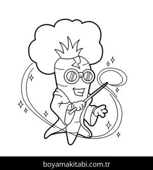 Havuç boyama sayfası – boyama çalışması, yaratıcılığı geliştirir