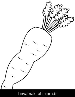 Havuç boyama sayfası – el becerilerini geliştirir, boyama çalışması