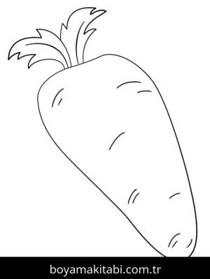 Havuç boyama sayfası – okul öncesi, evde etkinlik