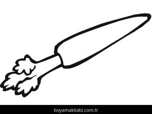 Havuç boyama sayfası – eğlenceli etkinlik, el becerilerini geliştirir