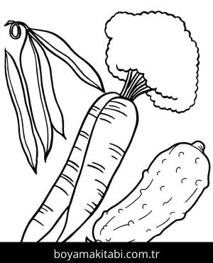 Havuç boyama sayfası – yaratıcılık, eğlenceli etkinlik