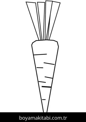 Havuç boyama sayfası – okul öncesi, evde etkinlik