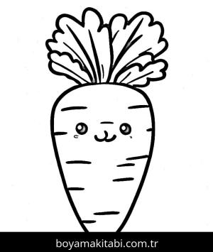 Havuç boyama sayfası – sanatsal çalışma, çocuklar için