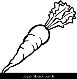 Havuç boyama sayfası – yaratıcılık, eğlenceli etkinlik