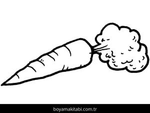 Havuç boyama sayfası – kolay boyama, eğitici aktivite
