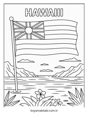 Hawaii boyama sayfası – yaratıcılığı geliştirir, keyifli zaman