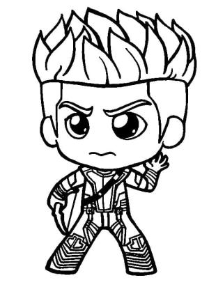 Hawkeye boyama sayfası,  coloring page, Sevimli Chibi Hawkeye, 