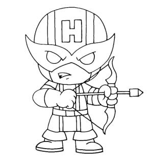 Hawkeye boyama sayfası,  coloring page, Chibi Hawkeye, 