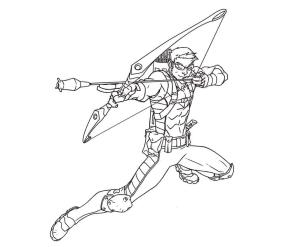 Hawkeye boyama sayfası,  coloring page, Hawkeye Ücretsiz Yazdırılabilir, 