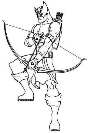 Hawkeye boyama sayfası,  coloring page, Karikatür Hawkeye, 