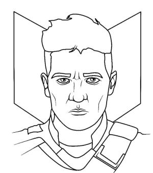 Hawkeye boyama sayfası,  coloring page, Hawkeye Yüzü, 