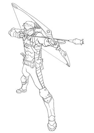 Hawkeye boyama sayfası,  coloring page, Mighty Hawkeye, 