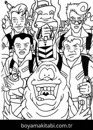 Hayalet Avcıları boyama sayfası – el becerilerini geliştirir, boyama çalışması