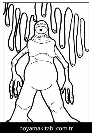 Hayalet Avcıları boyama sayfası – basit çizim, kolay boyama