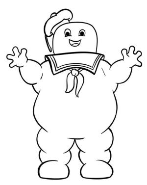 Hayalet Avcıları boyama sayfası,  coloring page, Hayalet Avcılarından Puft Marshmallow Man’e Kal, 