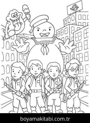 Hayalet Avcıları boyama sayfası – eğitici aktivite, yaratıcılık