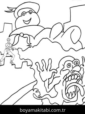 Hayalet Avcıları boyama sayfası – boyama çalışması, yaratıcılığı geliştirir