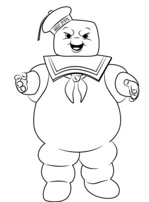 Hayalet Avcıları boyama sayfası,  coloring page, Kızgın Kal Puft Marshmallow Adam, 