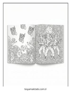 Hayalet Avcıları boyama sayfası – okul öncesi, evde etkinlik