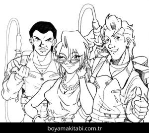 Hayalet Avcıları boyama sayfası – el becerilerini geliştirir, boyama çalışması