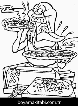 Hayalet Avcıları boyama sayfası – sevimli karakter, sanatsal çalışma