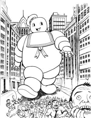 Hayalet Avcıları boyama sayfası,  coloring page, Dev Kalma Puftu Marshmallow Man, 