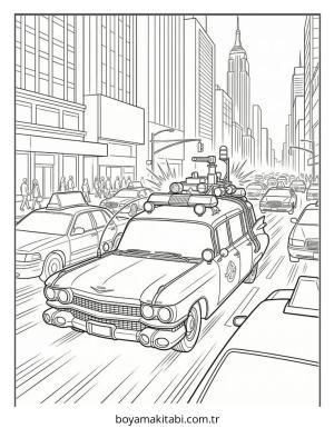 Hayalet Avcıları boyama sayfası – boyama çalışması, yaratıcılığı geliştirir