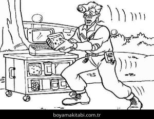 Hayalet Avcıları boyama sayfası – çocuk aktivitesi, PDF indir