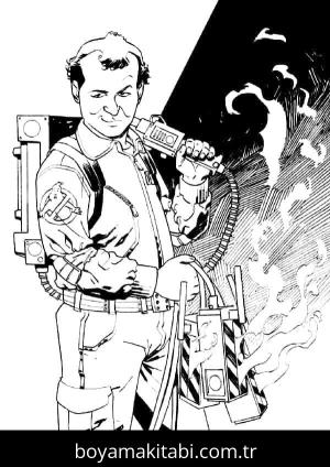 Hayalet Avcıları boyama sayfası – boyama çalışması, yaratıcılığı geliştirir