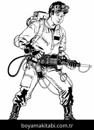 Hayalet Avcıları boyama sayfası – PDF indir, sevimli karakter