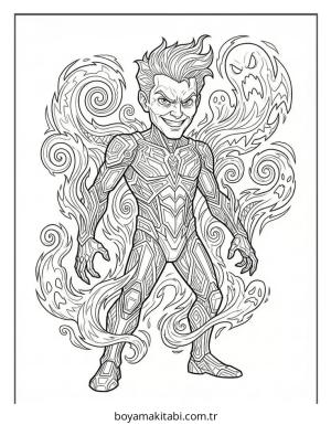 Hayalet Avcıları boyama sayfası – PDF indir, sevimli karakter