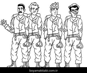 Hayalet Avcıları boyama sayfası – renkli çizimler, okul öncesi