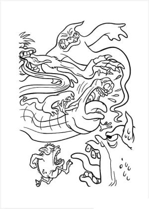 Hayalet Avcıları boyama sayfası,  coloring page, Hayalet Avcıları Sayfası İyi Üzgün, 