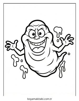 Hayalet Avcıları boyama sayfası – çocuklar için, çizgi film temalı