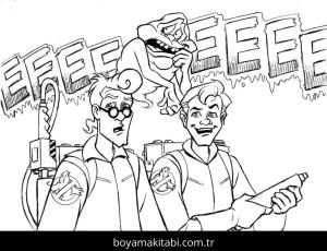 Hayalet Avcıları boyama sayfası – sanatsal çalışma, çocuklar için