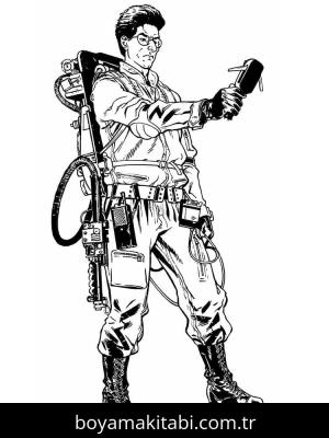 Hayalet Avcıları boyama sayfası – çocuklar için, çizgi film temalı