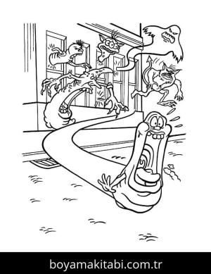 Hayalet Avcıları boyama sayfası – evde etkinlik, ücretsiz yazdır