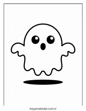 Hayalet boyama sayfası – renkli çizimler, okul öncesi