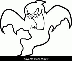 Hayalet boyama sayfası – PDF indir, sevimli karakter