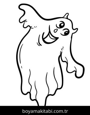 Hayalet boyama sayfası – sanatsal çalışma, çocuklar için