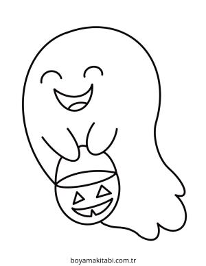 Hayalet boyama sayfası – boyama çalışması, yaratıcılığı geliştirir