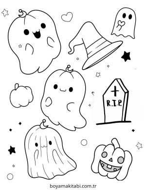 Hayalet boyama sayfası – yaratıcılığı geliştirir, keyifli zaman