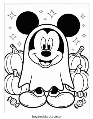 Hayalet boyama sayfası – el becerilerini geliştirir, boyama çalışması