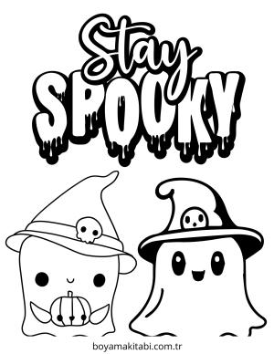 Hayalet boyama sayfası – keyifli zaman, renkli çizimler