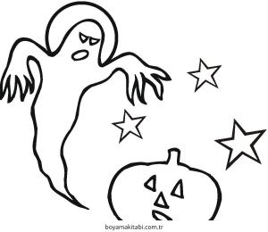 Hayalet boyama sayfası – çocuklar için, çizgi film temalı