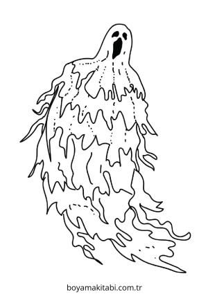 Hayalet boyama sayfası – boyama etkinliği, çocuk aktivitesi