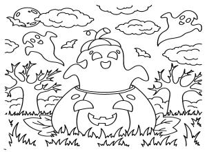 Hayalet boyama sayfası,  coloring page, Cadılar Bayramı Hayalet ücretsiz, 